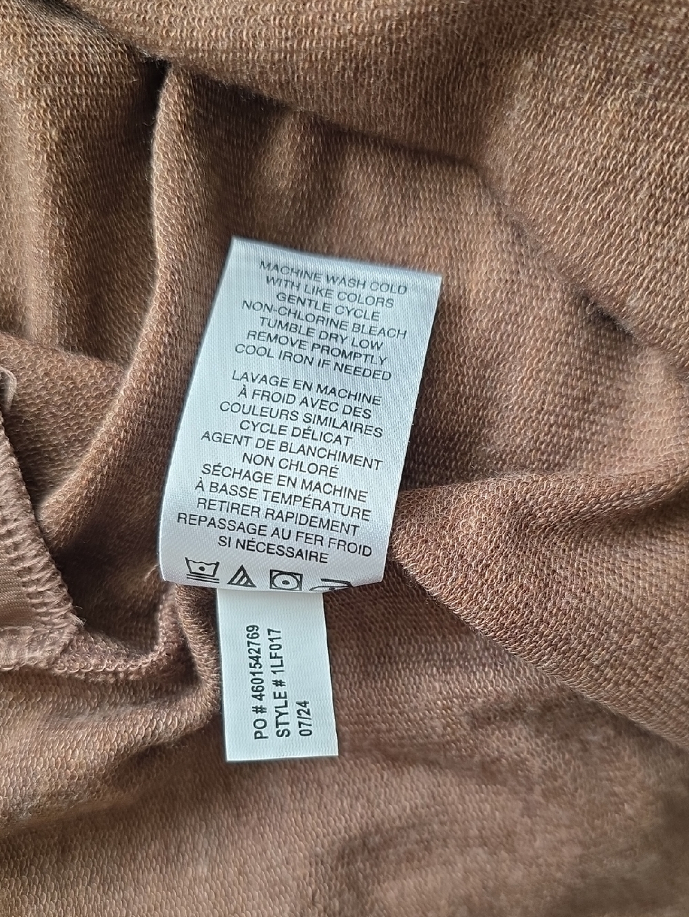 Travis Mathew Brown Longline Open Front Cardigan - Size XL - Picture 9 of 9